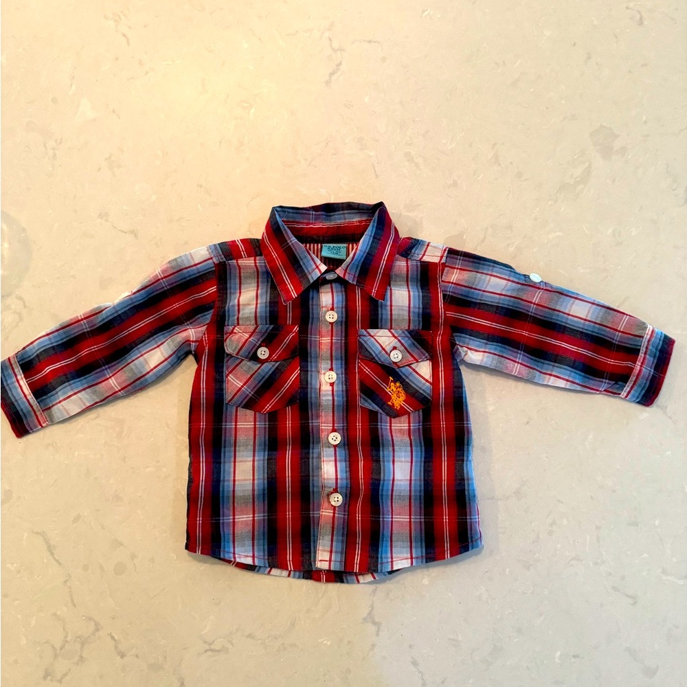 U.S. Polo Assn. Long Sleeve ButtonDown Size 12 Mos